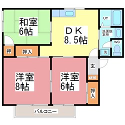 セジュールみのり2の物件間取画像